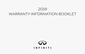 2019 Infiniti Manual Warranty Booklet